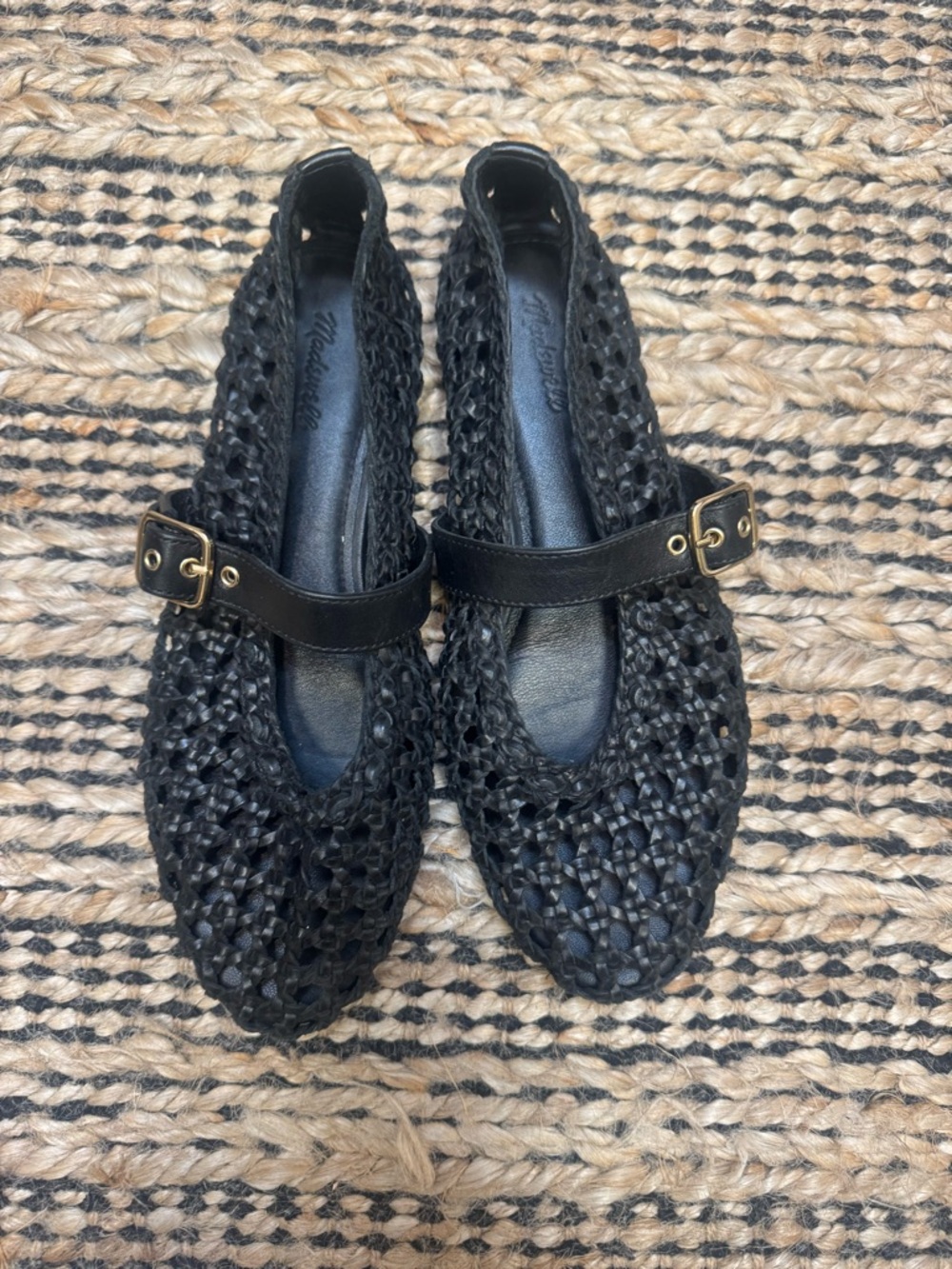 Madewell Remy Black Woven Mary Jane Loafer - Picture 5 of 6